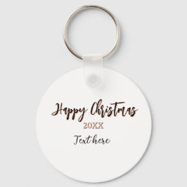 Happy Weihnachts pfirsichfarben Jahr Details Holi Schlüsselanhänger