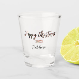 Happy Weihnachts pfirsichfarben Jahr Details Holi Schnapsglas