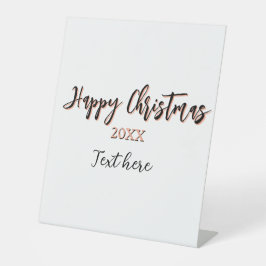 Happy Weihnachts pfirsichfarben Jahr Details Holi Sockelschild