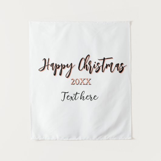 Happy Weihnachts pfirsichfarben Jahr Details Holi Wandteppich (Vorderseite)