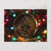 Happy Weihnachtsmaroon Farbe Postkarte (Vorderseite)