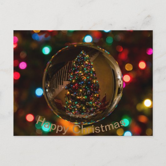 Happy Weihnachtsmaroon Farbe Postkarte (Vorderseite)