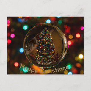 Happy Weihnachtsmaroon Farbe Standard Postkarte