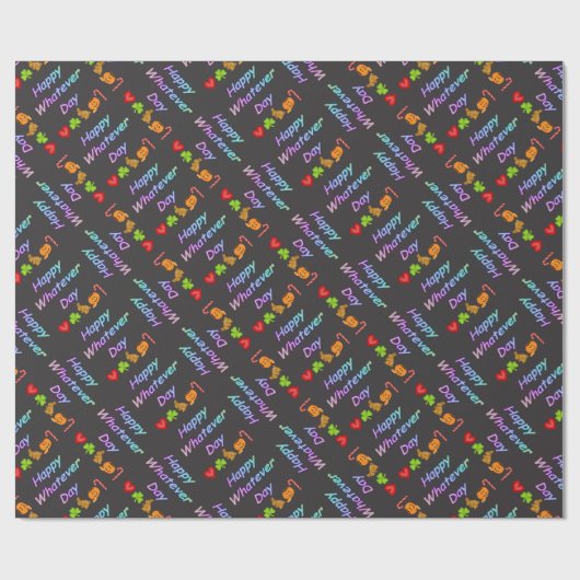 Happy Welcher Tag Geschenkpapier (Flach)