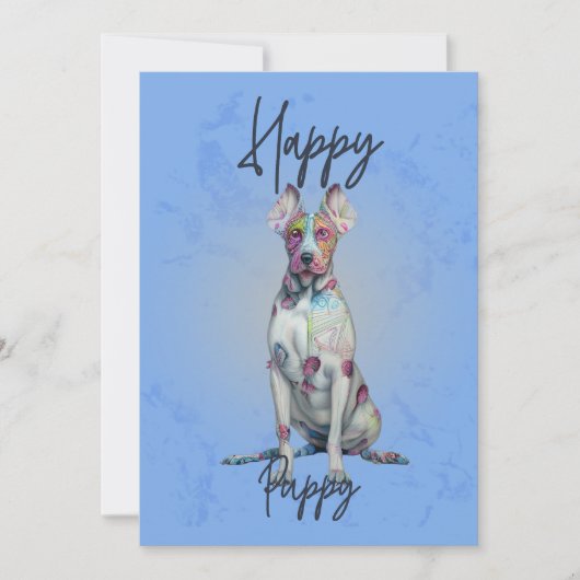 Happy Welpe - Hundebesitzer Design - Puppies Lover Dankeskarte (Vorderseite)
