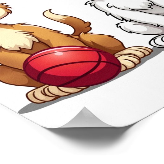 Happy Welpe Poster (Ecke)