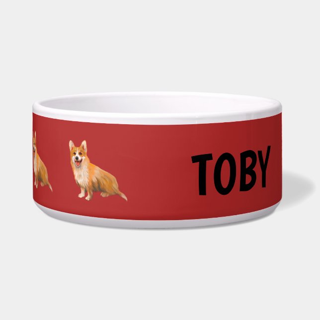 Happy welsh Corgi Bowl Napf (Vorderseite)