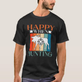 Happy, wenn Jagd auf wild lebende Tiere Fischen Jä T-Shirt (Vorderseite)