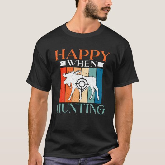 Happy, wenn Jagd auf wild lebende Tiere Fischen Jä T-Shirt (Vorderseite)