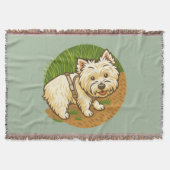 Happy Westie on Nature Trail Decke (Vorderseite)