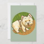 Happy Westie on Nature Trail Einladung (Vorderseite)