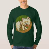 Happy Westie on Nature Trail T-Shirt (Vorderseite)