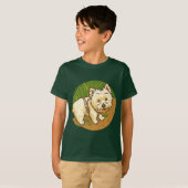 Happy Westie on Nature Trail T-Shirt (Vorne ganz)