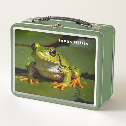 Happy Wet Frog Metall Brotdose (Vorderseite)