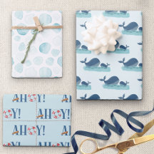 Happy Whale Ocean Bubble Nautical Ahoy Set 3