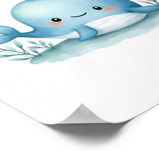 Happy Whale Poster (Ecke)