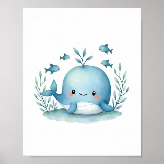 Happy Whale Poster (Vorne)