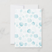 Happy Whale Watercolor Babydusche Danke Karte (Rückseite)