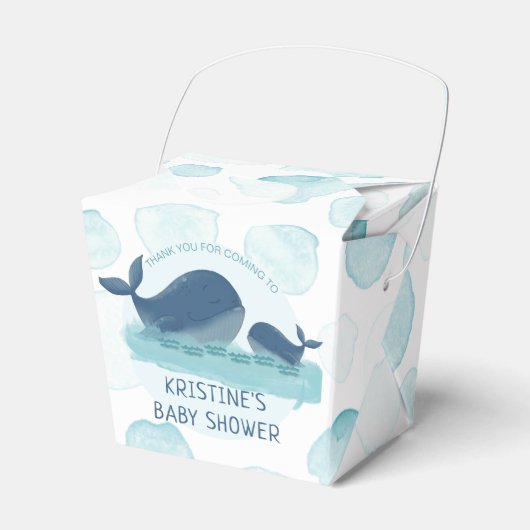 Happy Whales Ocean Bubbles Baby Dusche Geschenkschachtel (Vorderseite)