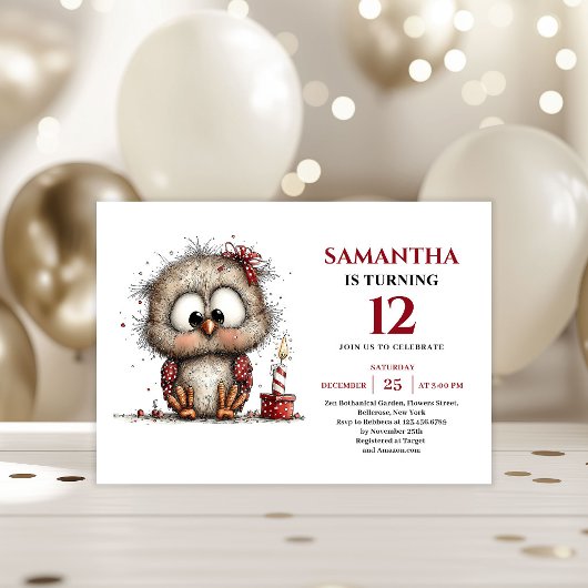 Happy Whimsical animals Party Theme kids birthday  Einladung