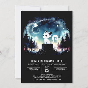 Happy Whimsical Cat Birthday Einladung