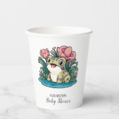Happy Whimsical Frog Baby Shower Pappbecher (Vorderseite)