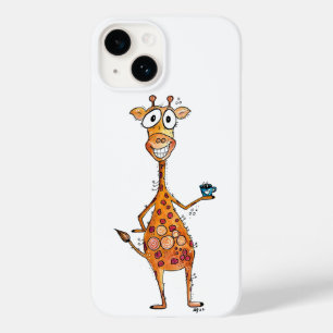 Happy Whimsical Giraffe Drink Kaffee Case-Mate iPhone 14 Hülle