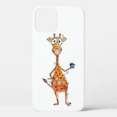 Happy Whimsical Giraffe Drink Kaffee Case-Mate iPhone Hülle (Rückseite)