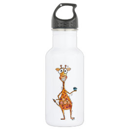 Happy Whimsical Giraffe Drink Kaffee Edelstahlflasche