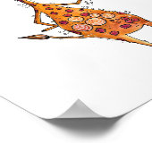 Happy Whimsical Giraffe Drink Kaffee Poster (Ecke)