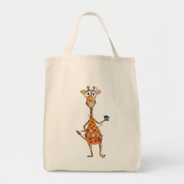 Happy Whimsical Giraffe Drink Kaffee Tragetasche