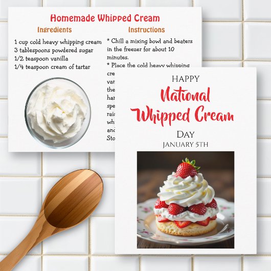 Happy Whipped Cream Day | January 5th Postkarte