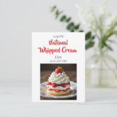 Happy Whipped Cream Day | January 5th Postkarte (Stehend Vorderseite)