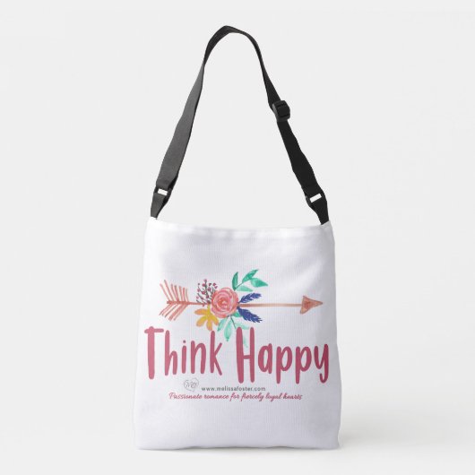 Happy White Crossover Tasche (Rückseite)