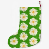Happy White Daisies Muster CUSTOM Kleiner Weihnachtsstrumpf (Rückseite)