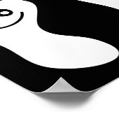 Happy White Feet Poster (Ecke)