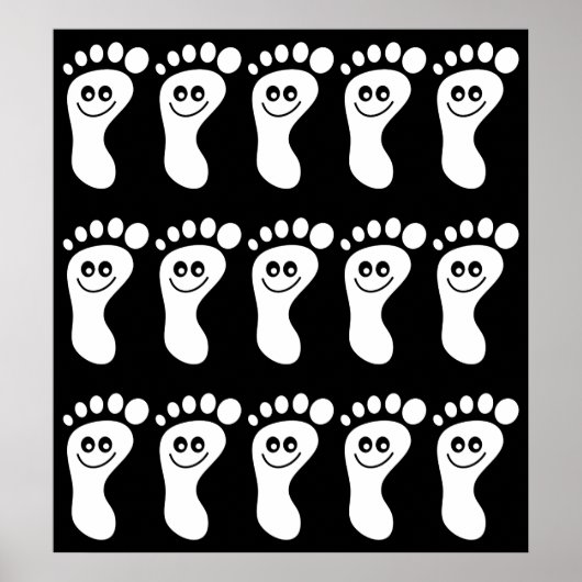Happy White Feet Poster (Vorne)