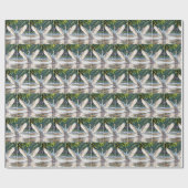 Happy White Goose In a Splash Pad Geschenkpapier (Flach)