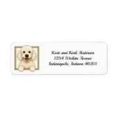 Happy White Poodle Rücksendeadresse (Vorne)