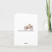 Happy White Spitz mit benutzerdefiniertem Text Karte (Rückseite)