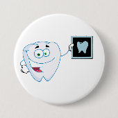 Happy White Tooth Button (Vorderseite)