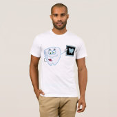 Happy White Tooth Mens T - Shirt (Vorne ganz)