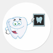 Happy White Tooth Stickers (Vorderseite)