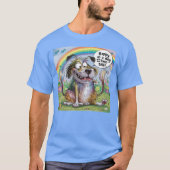 Happy wie ein Hund mit zwei Schwänzen T-Shirt (Vorderseite)