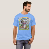 Happy wie ein Hund mit zwei Schwänzen T-Shirt (Vorne ganz)