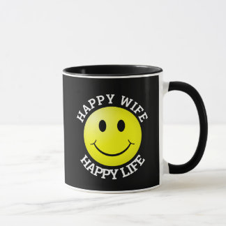 HAPPY WIFE HAPPY LIFE COFFEE MUG TASSE