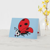 Happy Wings Ladybug Karte (Gelbe Blume)