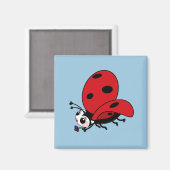 Happy Wings Ladybug Magnet (Vorderseite/Rückseite)