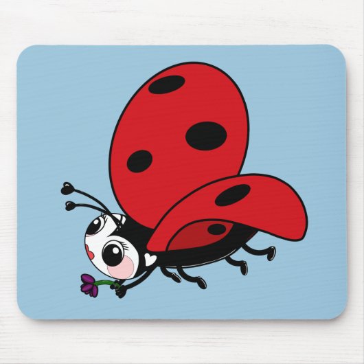 Happy Wings Ladybug Mousepad (Vorne)