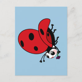 Happy Wings Ladybug Postkarte